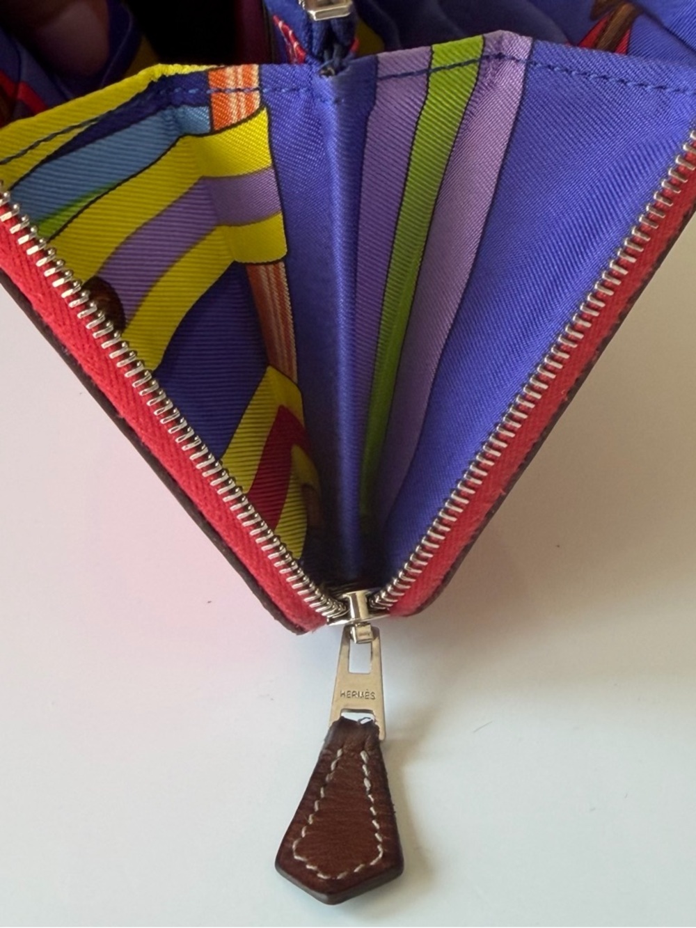 Hermès Azap Silk’In Long Wallet – Texas Rose Epsom Leather with Silk Lining - Picture 16 of 16